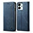 Cloth Case Stands Flip Cover for Huawei Honor 80 SE 5G Blue