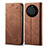 Cloth Case Stands Flip Cover for Huawei Mate 60 Brown