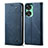 Cloth Case Stands Flip Cover for Huawei Nova 11 SE Blue