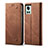 Cloth Case Stands Flip Cover for OnePlus 10R 5G Brown