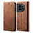 Cloth Case Stands Flip Cover for OnePlus 11 5G Brown