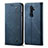 Cloth Case Stands Flip Cover for Oppo A11 Blue