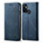 Cloth Case Stands Flip Cover for Oppo A11s Blue