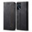 Cloth Case Stands Flip Cover for Oppo A16s Black