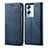 Cloth Case Stands Flip Cover for Oppo A2 5G Blue