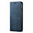 Cloth Case Stands Flip Cover for Oppo A5 Blue
