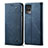 Cloth Case Stands Flip Cover for Oppo A54 4G Blue