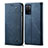 Cloth Case Stands Flip Cover for Oppo A55 5G Blue