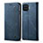Cloth Case Stands Flip Cover for Oppo F17 Pro Blue