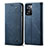 Cloth Case Stands Flip Cover for Oppo K10 5G India Blue