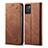 Cloth Case Stands Flip Cover for Oppo Reno6 5G Brown