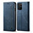 Cloth Case Stands Flip Cover for Samsung Galaxy A91 Blue
