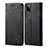 Cloth Case Stands Flip Cover for Samsung Galaxy F12 Black