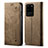 Cloth Case Stands Flip Cover for Samsung Galaxy S20 Ultra 5G Brown