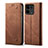 Cloth Case Stands Flip Cover for Xiaomi Mi 13 5G Brown