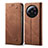 Cloth Case Stands Flip Cover for Xiaomi Mi 13 Ultra 5G Brown