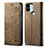 Cloth Case Stands Flip Cover for Xiaomi Poco C50 Khaki