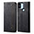 Cloth Case Stands Flip Cover for Xiaomi Poco C51 Black