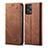 Cloth Case Stands Flip Cover for Xiaomi Poco F5 5G Brown