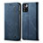 Cloth Case Stands Flip Cover for Xiaomi Poco M4 Pro 5G Blue