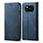 Cloth Case Stands Flip Cover for Xiaomi Poco X3 Blue