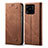 Cloth Case Stands Flip Cover for Xiaomi Redmi 10 Power Brown