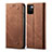 Cloth Case Stands Flip Cover for Xiaomi Redmi Note 11 4G (2021) Brown