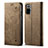 Cloth Case Stands Flip Cover for Xiaomi Redmi Note 11 SE India 4G Khaki