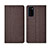 Cloth Case Stands Flip Cover H01 for Huawei Honor View 30 Pro 5G Brown