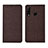 Cloth Case Stands Flip Cover H01 for Huawei Nova 4e Brown