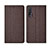 Cloth Case Stands Flip Cover H01 for Huawei Nova 6 5G Brown