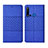 Cloth Case Stands Flip Cover H01 for Huawei P20 Lite (2019) Blue