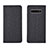 Cloth Case Stands Flip Cover H01 for Samsung Galaxy S10 Plus Black