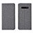 Cloth Case Stands Flip Cover H01 for Samsung Galaxy S10 Plus Gray