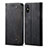 Cloth Case Stands Flip Cover H01 for Xiaomi Redmi 9i Black