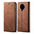 Cloth Case Stands Flip Cover H01 for Xiaomi Redmi K30 Pro 5G Brown