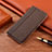 Cloth Case Stands Flip Cover H02 for Apple iPhone 16 Pro Max Brown