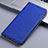 Cloth Case Stands Flip Cover H12P for Asus ROG Phone 3 Strix ZS661KS Blue