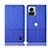 Cloth Case Stands Flip Cover H12P for Motorola Moto Edge 30 Ultra 5G Blue