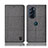 Cloth Case Stands Flip Cover H12P for Motorola Moto Edge X30 5G Gray