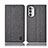 Cloth Case Stands Flip Cover H12P for Motorola MOTO G52 Gray