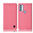 Cloth Case Stands Flip Cover H12P for Motorola Moto G71 5G Pink