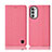 Cloth Case Stands Flip Cover H12P for Motorola Moto G82 5G Pink