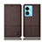 Cloth Case Stands Flip Cover H12P for Oppo A1 Pro 5G Brown