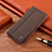 Cloth Case Stands Flip Cover H12P for Oppo A54 4G Brown