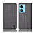 Cloth Case Stands Flip Cover H12P for Oppo A58 4G Gray