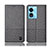 Cloth Case Stands Flip Cover H12P for Oppo A58x 5G Gray