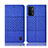 Cloth Case Stands Flip Cover H12P for Oppo A74 5G Blue