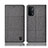 Cloth Case Stands Flip Cover H12P for Oppo A93 5G Gray