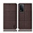 Cloth Case Stands Flip Cover H12P for Oppo A93s 5G Brown